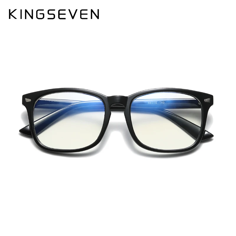 2021 KINGSEVEN Blue Light Blocking Glasses Square Eyeglasses Anti Blue Ray Computer Game Glasses Frame Thanksgiving Activity 