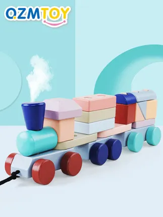 

CHILDREN'S Building Blocks 1-2 a Year of Age Baby Intellectual Boys And Girls 3-4-6-Year-Old Wooden Assembled Educational Toy