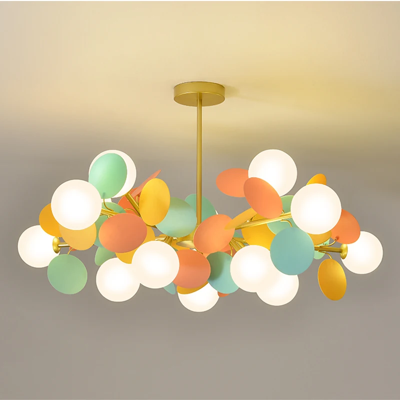 Modern Leaves Chandelier Lighting Nordic  Branch Chandelier For Bedroom/Living Room  Creative Flower Hanging Light Fixture