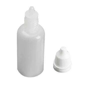 

50pcs Plastic Squeezable Eye Dropper Bottles with Tamper-proof Seal Removable Dropper Tip Cap Child Safe Lid 5-50ml