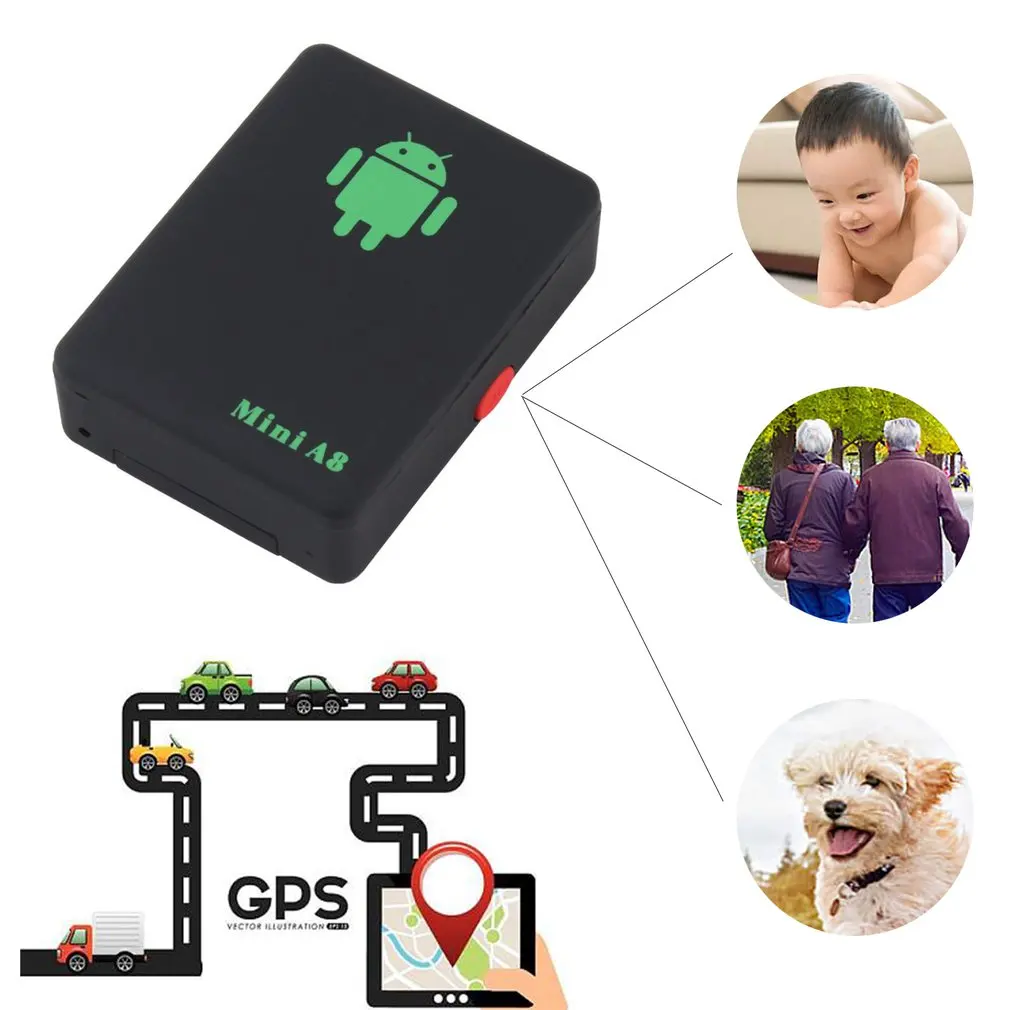 Мини Global A8 gps трекер Авто трекер в реальном времени GSM/GPRS/gps отслеживание мощности инструмент отслеживания для детей домашних животных автомобиль