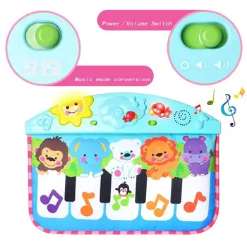 

Cartoon Animal Baby Music Mat Piano Keyboard Carpet Blanket Early Education Toy New