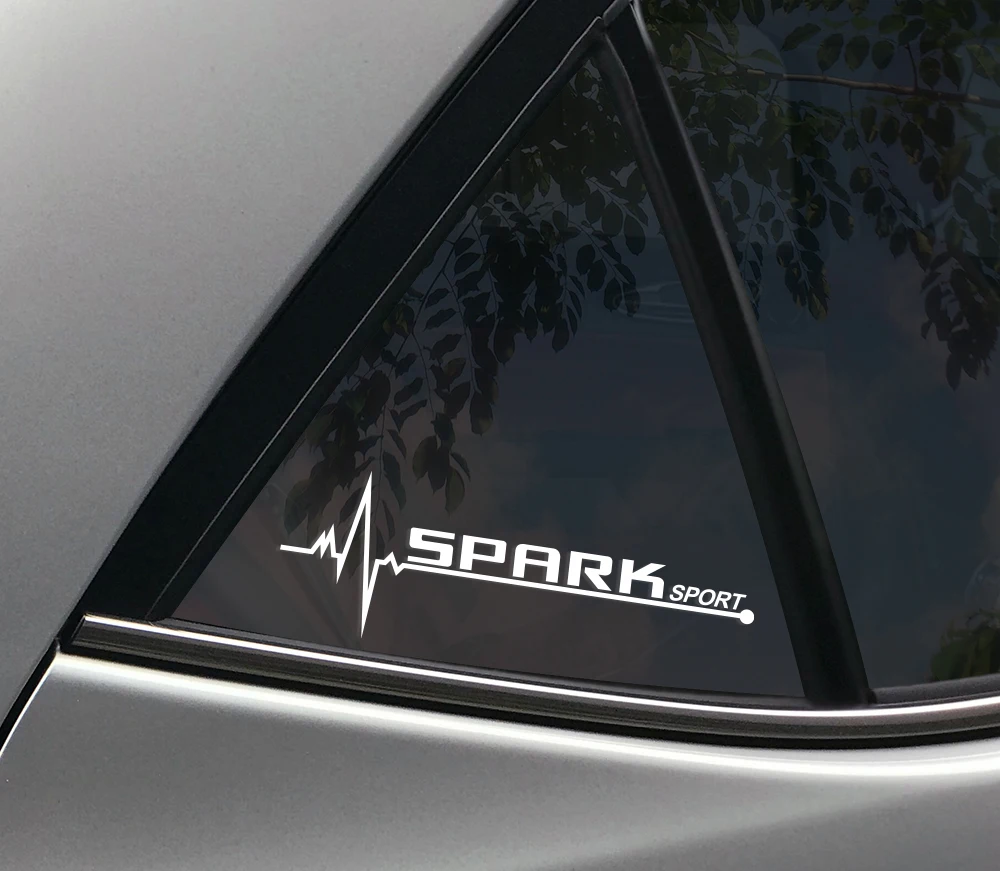 2 шт. автомобиля боковое окно Светоотражающие виниловые наклейки для Chevrolet Spark Авто водонепроницаемые оконные украшения наклейки аксессуары для автомобиля
