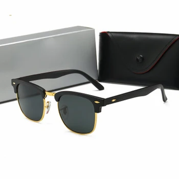 

Retro Unisex Sunglasses Men Women Brand Designer Real Polarized UV35 lens Square Sun glasses for Sports Fishing driver NLJ3016