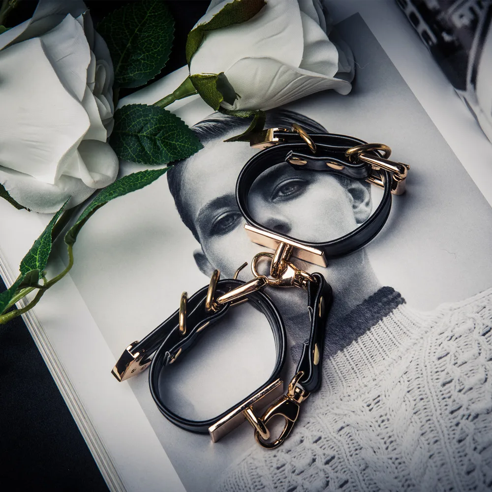 Fasion Handcuffs Adult Games Slave Bracelet Restraints Role-playing SM Bondage Sex Toys for Couple 100% handmade New Heart Metal