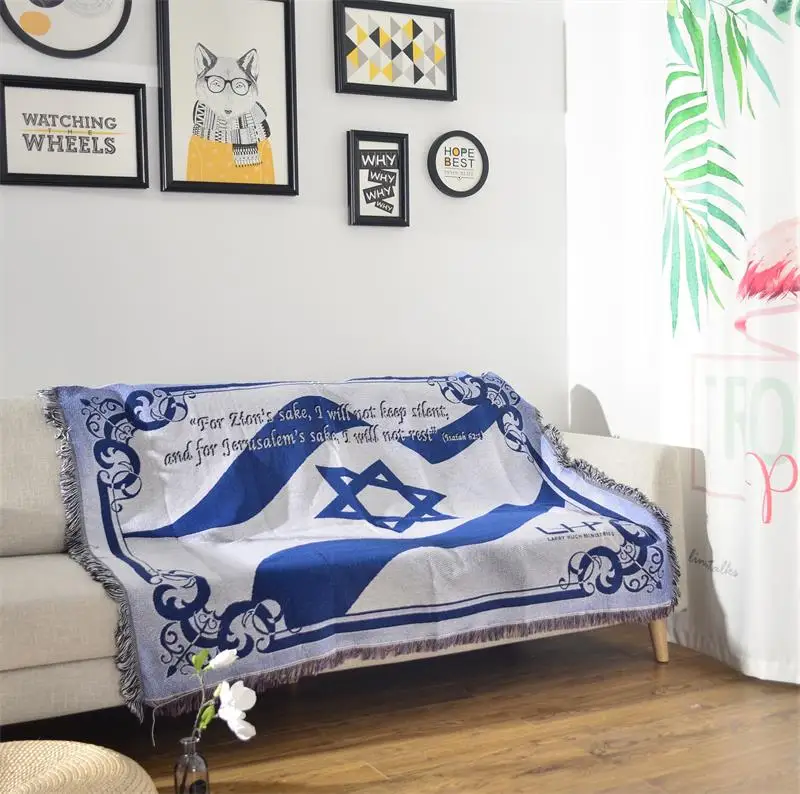 Israel Prayer Blanket Carpet Tapestry Sofa Knit Throw Towel Christian Gift Livingroom Bed Blanket Middle East Decorative Blanket - Цвет: 6