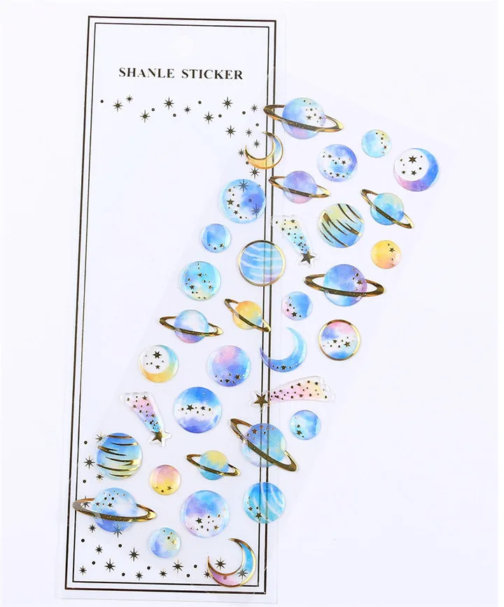 7  Mobile Phone Shell Stickers Shiny Gold Crystal Epoxy Sticker Starry Love Star Stickers Acrylic Rhinestone Diy Jewelry Sticker