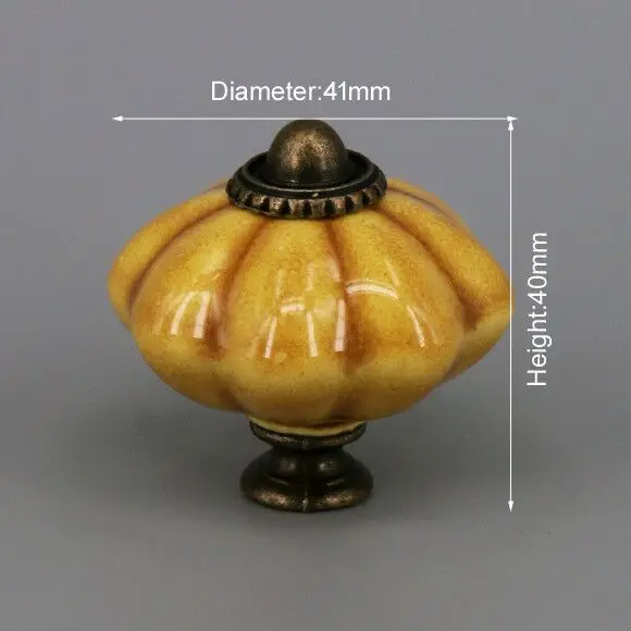 One Piece Vintage Ceramic Door Knobs for Cabinet Drawer, Closet Cupboard Wardrobe  furniture door  Pull Handle CHK025