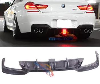

K Style with lamp LED Real Carbon fiber Rear Diffuser Lip For BMW F06 F12 F13 M6 B508