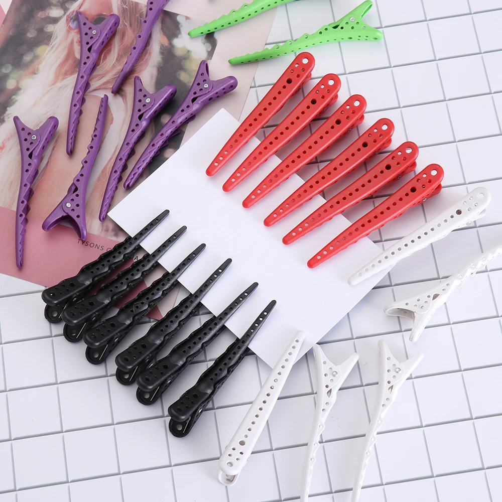 

6Pcs/Set Alligator Hair Clips Plastic Hairdressing Sectioning Clamp Barber Professional Salon Hair Styling Accessories Tools