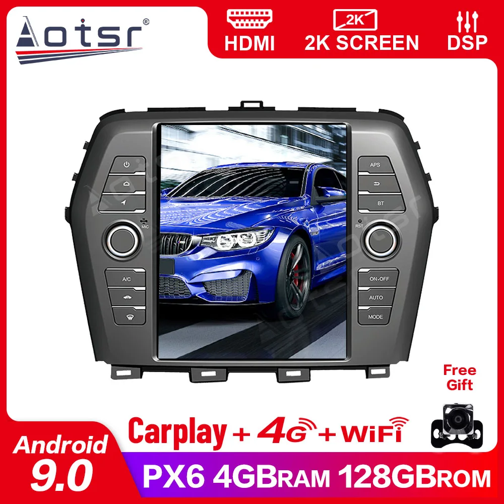 

Tesla Screen Android 9.0 4+128G Car Multimedia Player For Nissan Maxima 2016 GPS Navigation Auto Audio Radio Stereo Head Unit