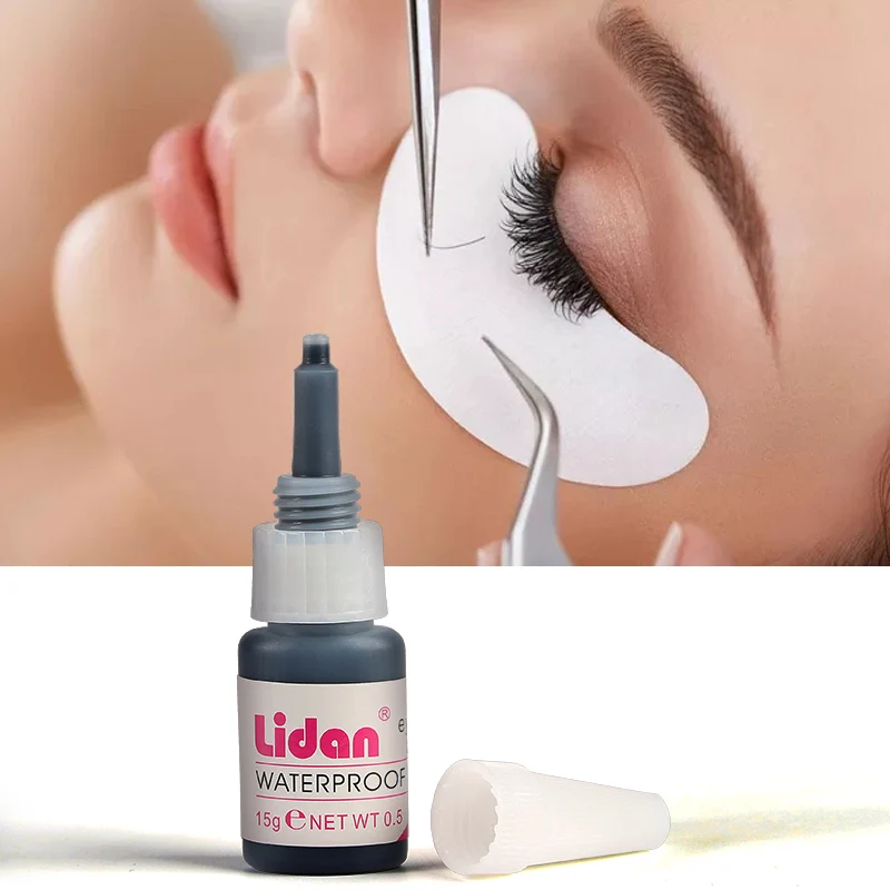 

LIDAN 1 Bottle False Eyelash Glue Fast Drying Glue Professional Adhesive for False Eyelashes Extension Glue 15ml Followers