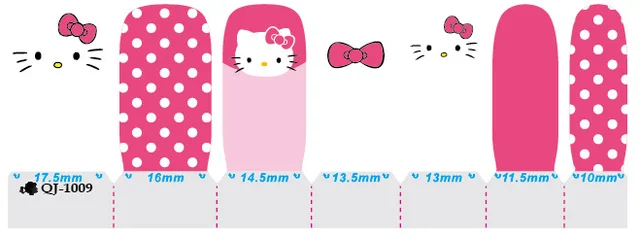 14pcs sheet 14 kinds hello kitty nail wraps 3d full nail sticker designs nail stickers decals makeup tattoos diy manicure tool stickers decals aliexpress