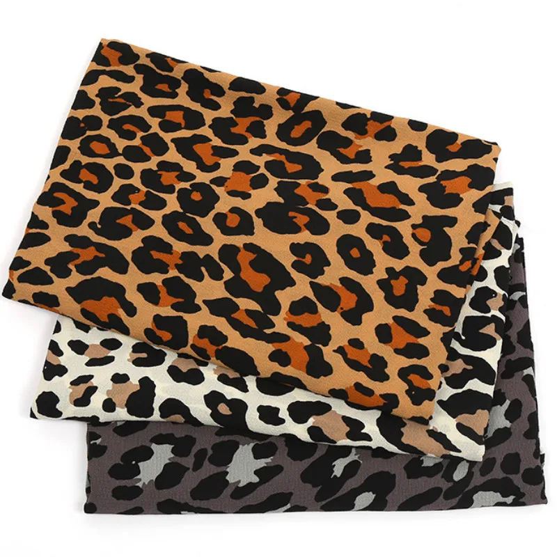 Ткань для платьев рубашки леопардовая шифоновая ткань с рисунком взрывается осенью хуаяо Печать Ткань шифоновая ткань