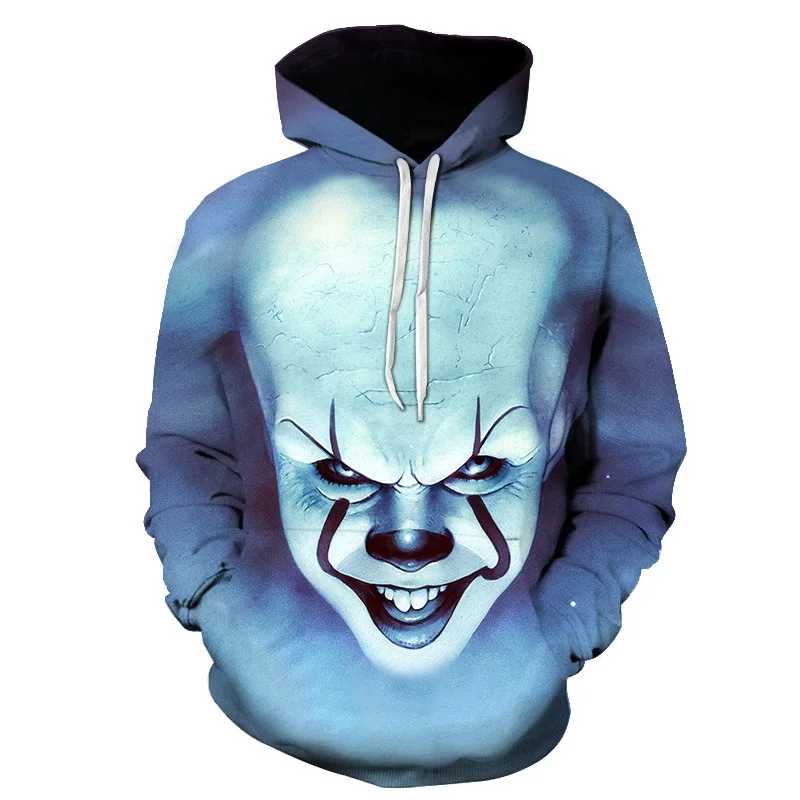 

Freddy Jason NEW 3D Printed Hoodies Horror Movies IT Clown Men Women Halloween Horror Oversized Hip Hop Sweatshirt