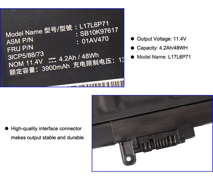 Kingsener-bateria para Lenovo Thinkpad Série X280 L17l6p71l17m6p71 L17c6p71 01av470 01av471 01av472 Sb10k97617 11.4v 48wh - Imagem 2