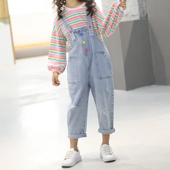 

Girls Overalls Jeans 8 10 12 years 2020 New Teenage Girls Outfit