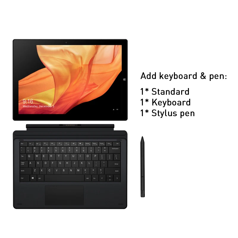 Add keyboard and pen CHUWI UBook Pro, 12,3 дюймов, 1920*1280, Windows 10, планшетный ПК, Intel Gemini-Lake N4100, четырехъядерный процессор, 8 Гб ram, 256 Гб SSD, планшеты - Комплект: Add keyboard and pen