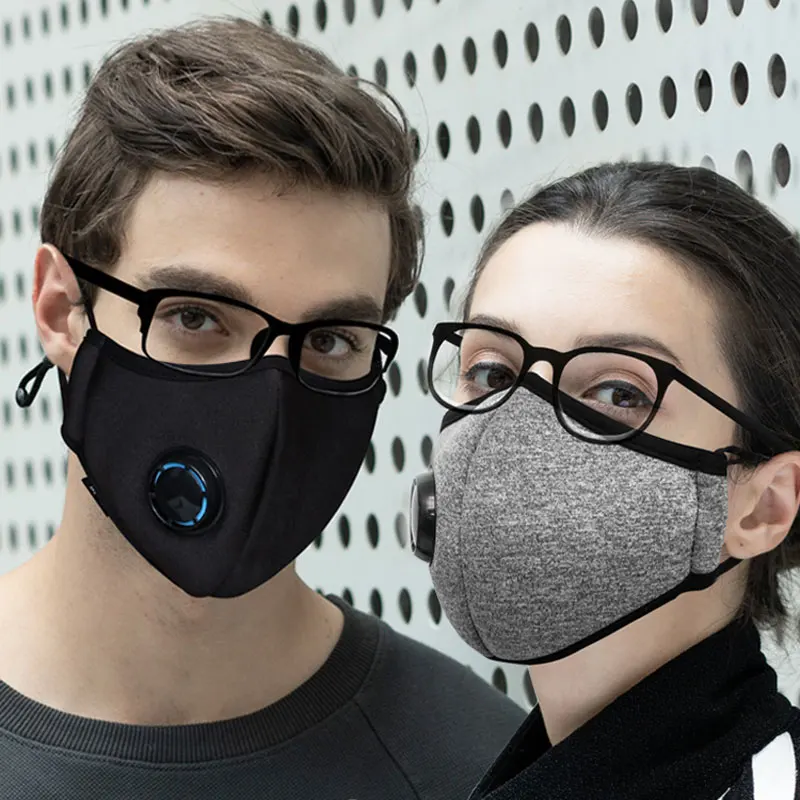 

Korean Fabric mouth face mask PM2.5 Anti Haze/Anti dust Pollution mouth mask Respirator With Carbon Filter Respirator Black Mask