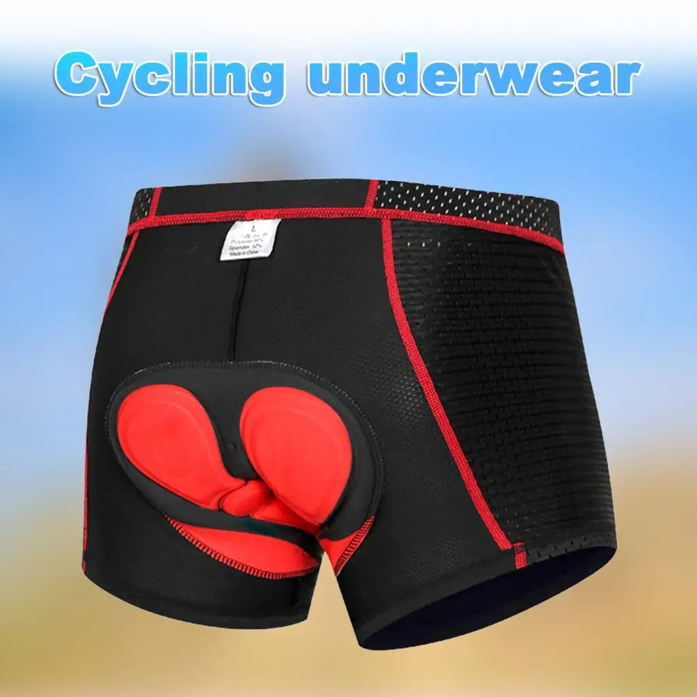 Slips De Cyclisme Pour Hommes, Épais, Coussin Imprimé En Silicone