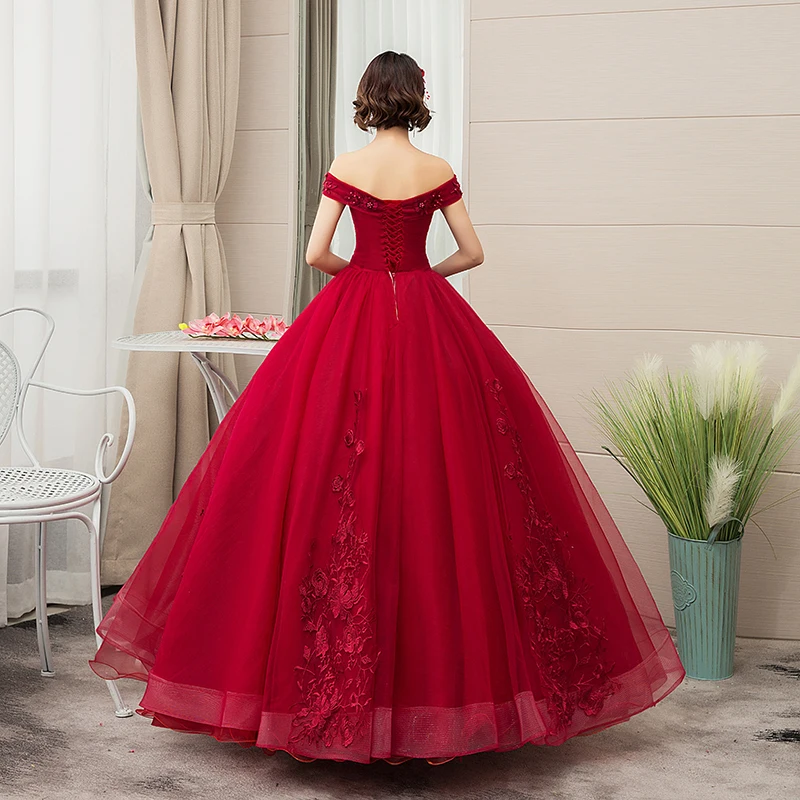 Gryffon Quinceanera платья Роскошные кружевные вечерние платья с открытыми плечами длина до пола бальное платье сладкий цветочный принт выпускного бала Quinceanera