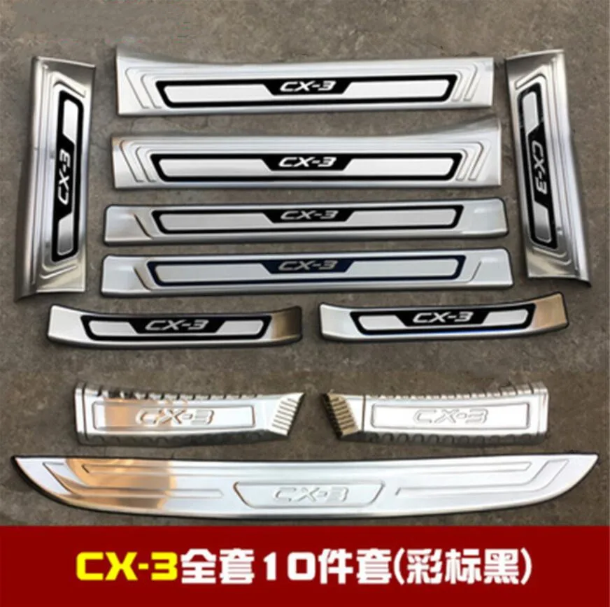 

Stainless steel Plate Door door sill/door sill Scuff pedal bienvenidos for Mazda CX-3 2018 Car Styling fast safe ship