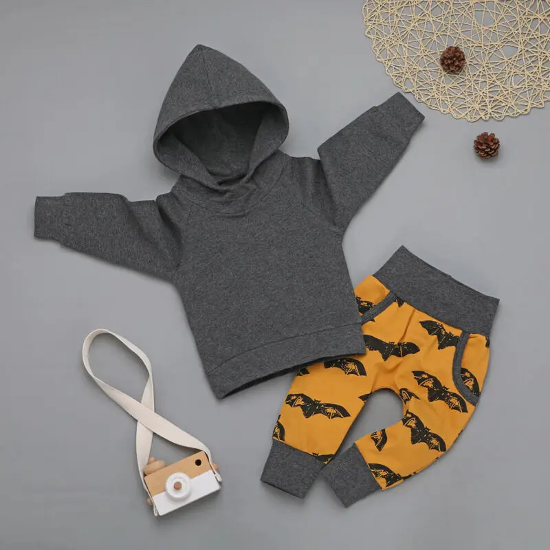 

2020 NEW Hot Winter Newborn Infant Baby Boy Long Sleeve T-Shirt + Pants Outfit Clothes Hoodies Clothing Sets