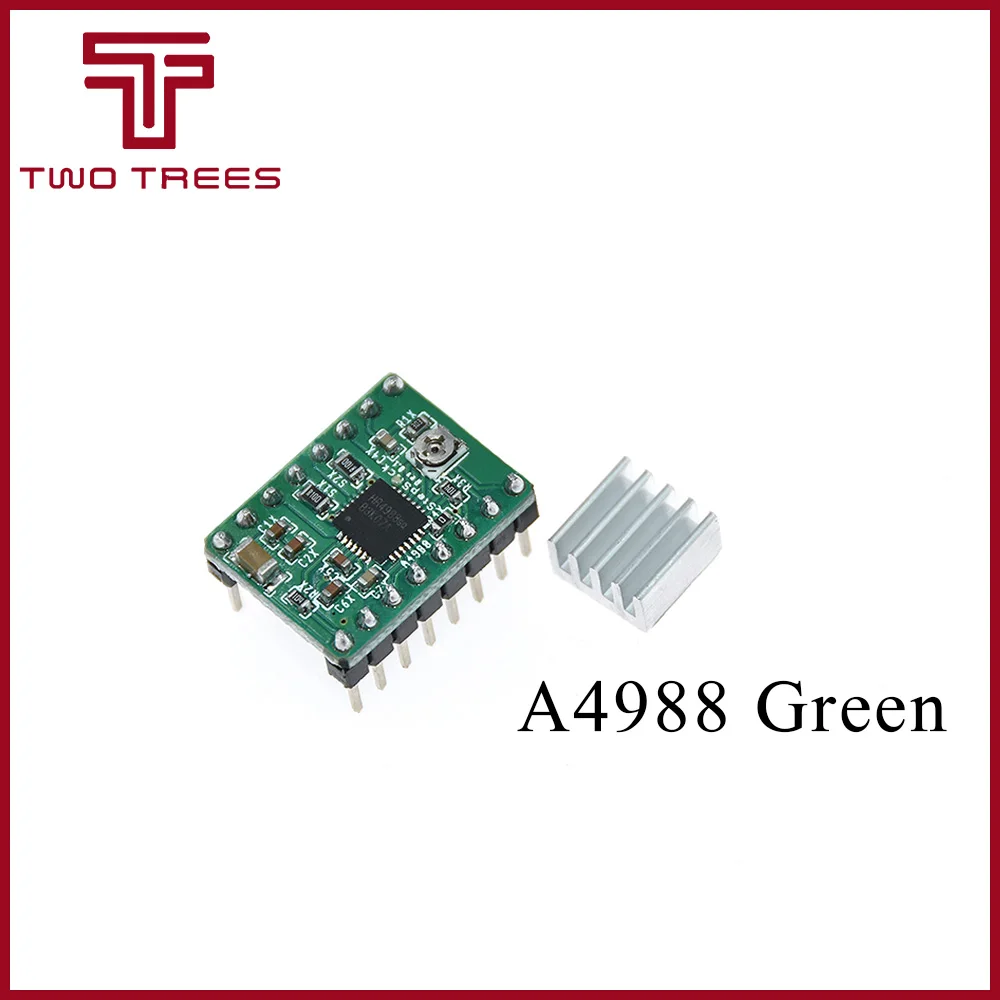 Детали 3d принтера Reprap шаговый Драйвер A4988 шаговый двигатель модуль драйвера+ радиатор 100 шт./лот