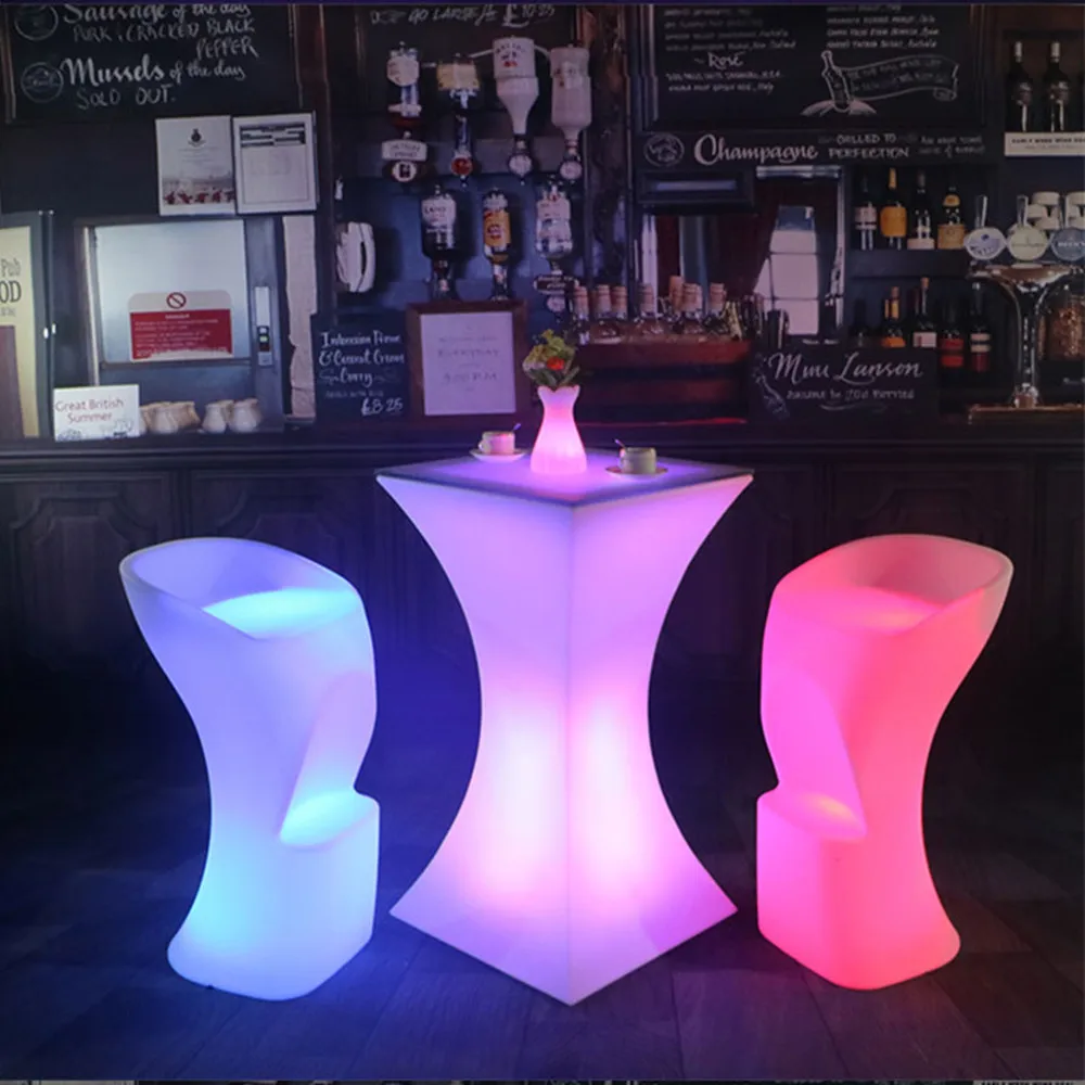 New Rechargeable LED lighting furniture remote control outdoor LED square cocktail table bar KTV bar disco furniture supplies New Rechargeable LED lighting furniture remote control outdoor LED square cocktail table bar KTV bar disco furniture supplies
