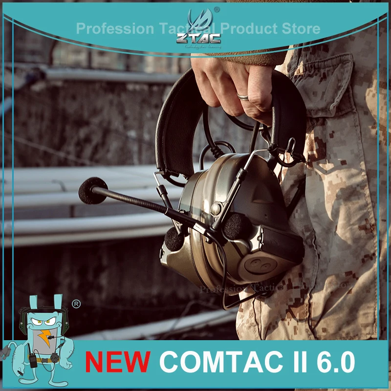 Z TAC Tactical Headphones Peltor Comtac II 6th Circuit Board 2020 Version 2 Modes Tactical Headset For Walkie talk Softair Z041|Tactical Headsets & Accessories| - AliExpress