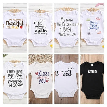 

Clearance On Sale 2020 Newborn Baby Letter Short Sleeved Toddler Girls Romper Kids Summer Clothes Roupa De Bebes Pajamas