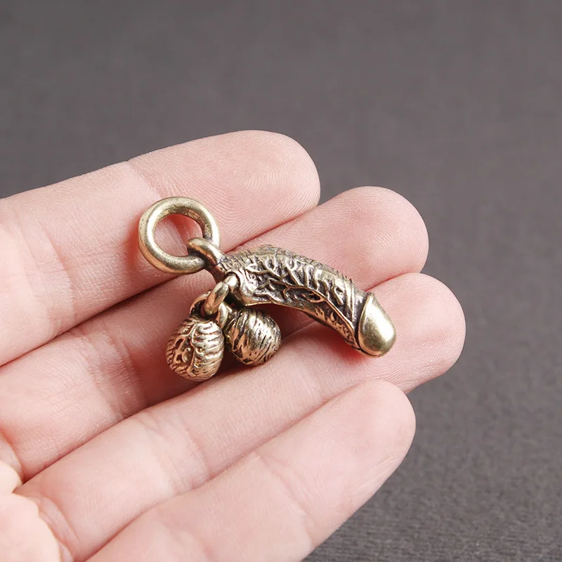brass man penis pendant (4)