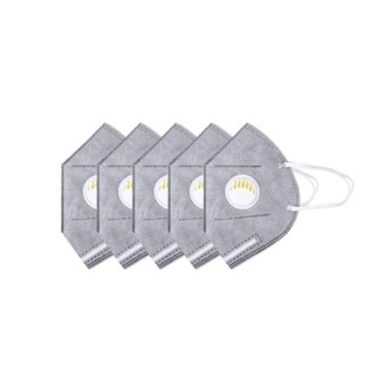 5xUnisex PM2.5 анти-противопылевая лицевая маска для лица с активированным углем против дымки фильтр респиратора с H1