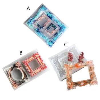 

Handmade Photo Frame Resin Mold Silicone Picture Frame Fondant Candy Chocolate Mold Art Craft