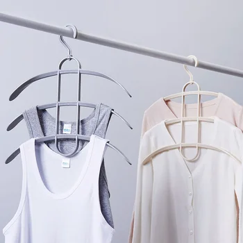 

Hangers Multi-Function Fishbone Drying Rack Three-Layer Hanger Multi-Layer Storage Clothes Hanging Clothes Hanging