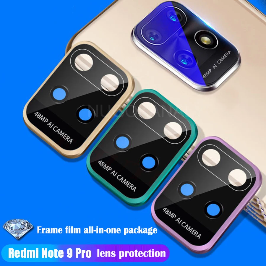 Защитный чехол для объектива камеры Xiaomi Redmi Note 9 Pro Max s металлическая пленка экрана
