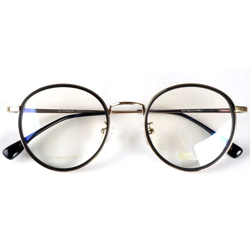 Round fashion spectacles eyeglasses frames Japan for myopia/reading|Men