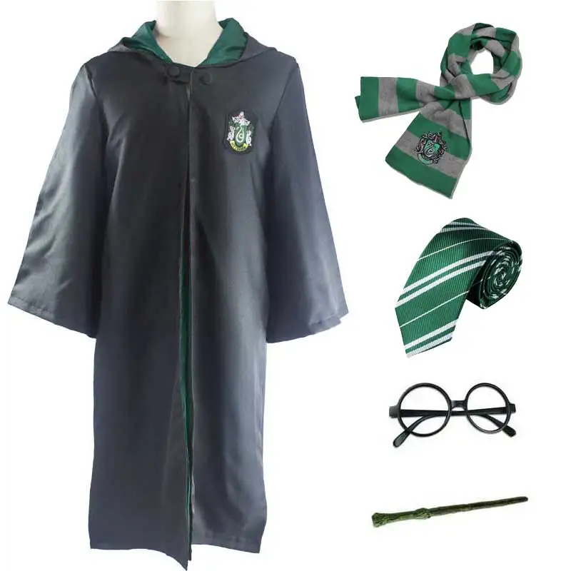 Set A 2 Для мужчин, женщин, девочек и мальчиков, Gryffindor Ravenclaw Hufflepuff Slytherin Robe, Детский костюм для взрослых, костюм для Хэллоуина, костюм Поттера - Цвет: Set A 2