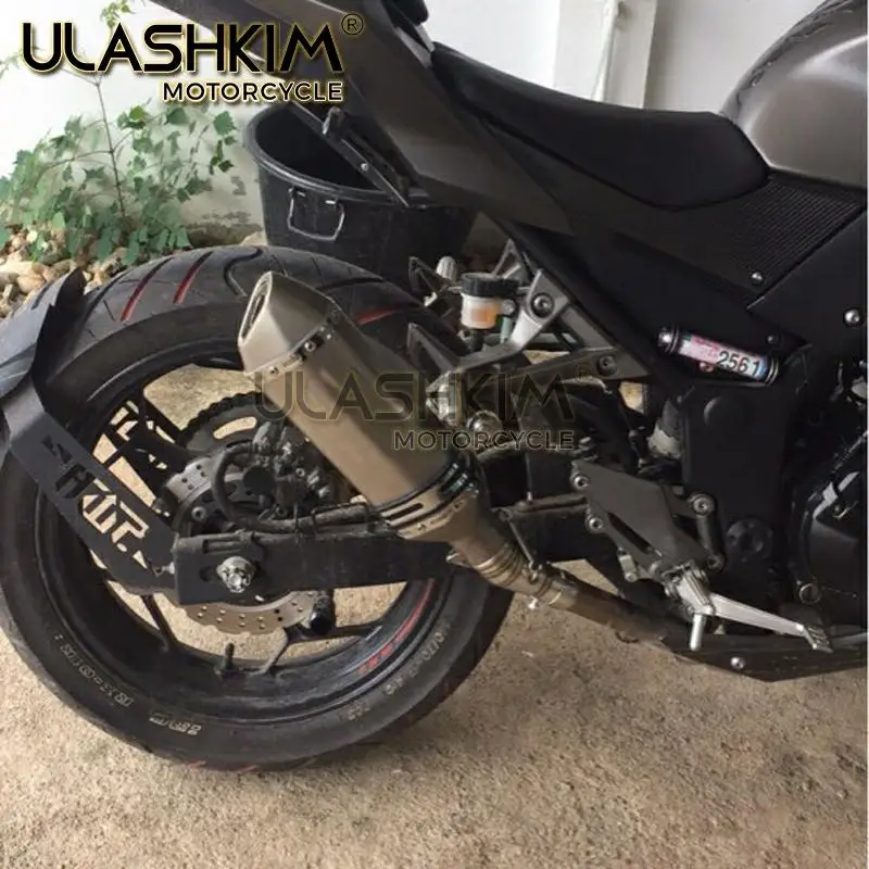 Для Kawasaki Z250 Z300 Ninja 300 2013- Ninja 250R 08-12 выхлопная система без шнуровки глушитель Соединительная труба средняя труба Escape slip-on