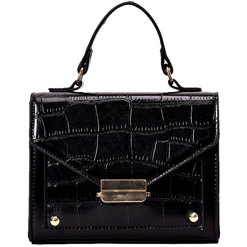 

Retro Fashion Pu Leather Bag With Ladies Stone Tote Bag 2019 Wallet Travel Handbag
