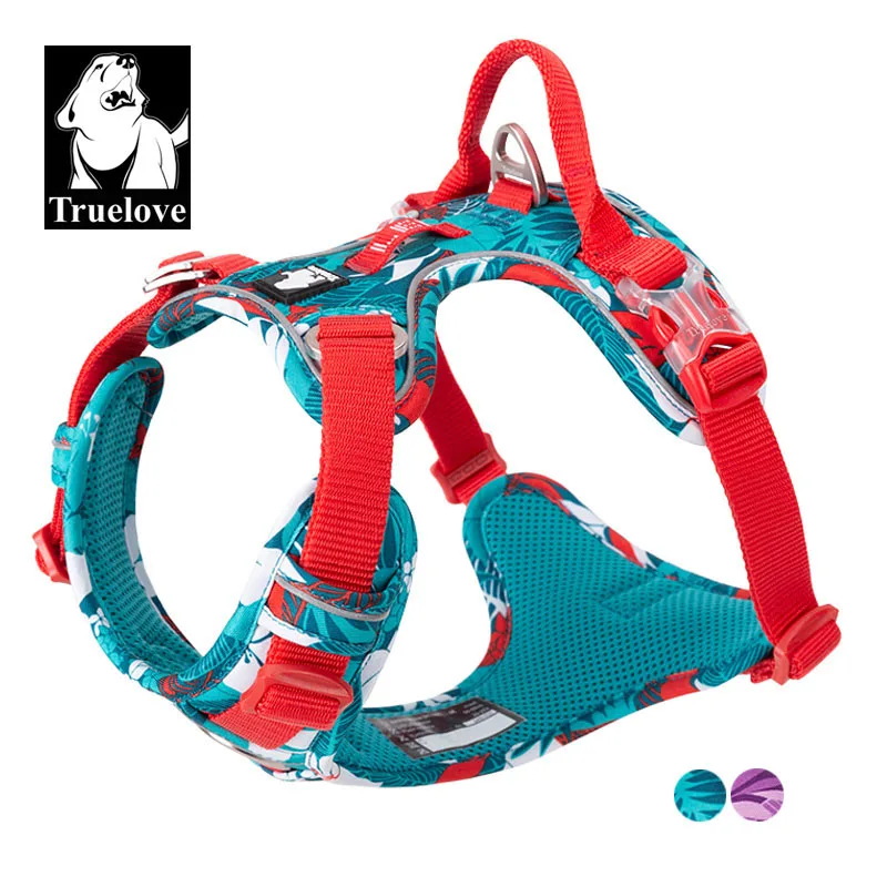 Truelove-arnés tipo chaleco sin tirones para perro, arnés suave reflectante de nailon para mascota, para perros pequeños y grandes, cinturón de entrenamiento para correr, Bulldog francés