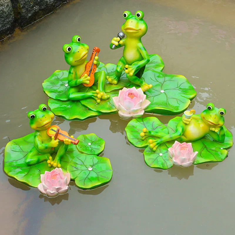 Charming Resin Frog Statue