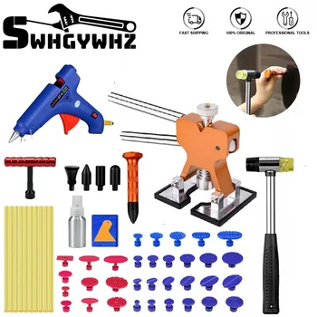 

55pcs Auto Paintless Dent Repair Kits - with Golden Car Dent Puller Dent Puller Kit for Car Hail Damage and Door Dings Repair