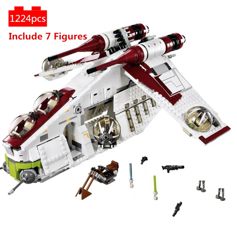 

New 2020 Edition Star Wars Republic Gunship Building Blocks kit Bricks Classic Movie Model Education kids Toys for Children gift
