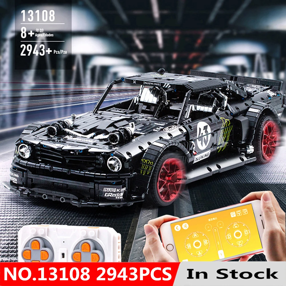 

Technic Series Remote Control Bricks 1965 Mustang Hoonicorn RTR V2 Educational Model Kit Technic MOC-22970 Building Blocks Toys