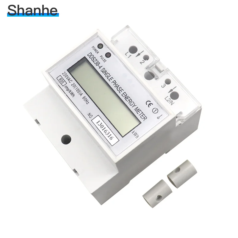 20(100) A 220V 60HZ DDS238-4 однофазный din-рейку кВтч Ватт час din-рейку счетчик энергии lcd