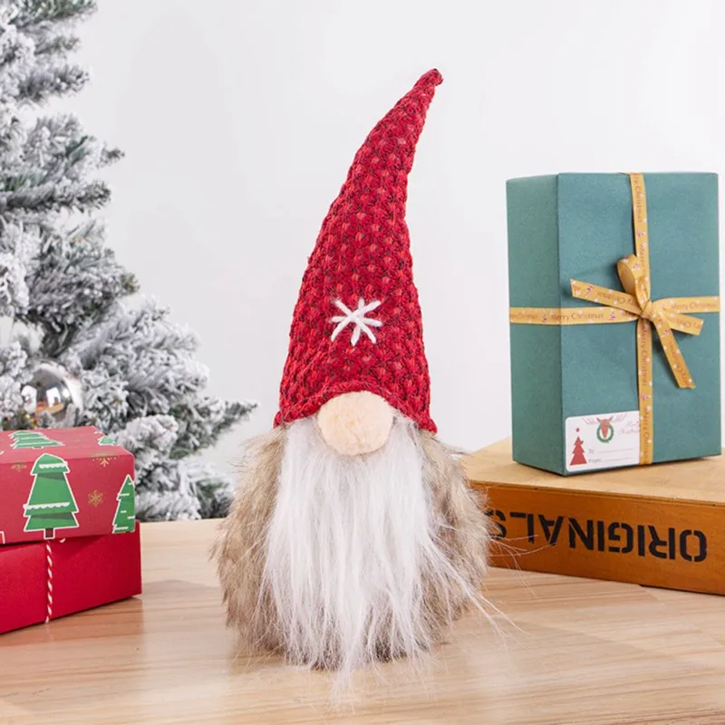 Рождественская кукла ручной работы, шведская мягкая игрушка, кукла Санта гном, скандинавский томте, скандинавский ниссе, гном, эльфом, домашние украшения, рождественские подарки - Color: 04