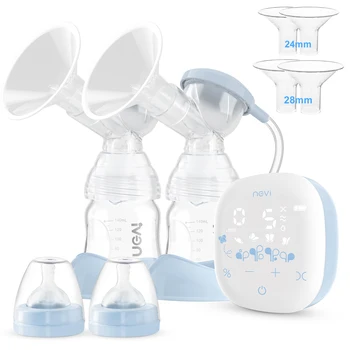 

NCVI Electric Double Breast Pumps,Nursing Hospital Grade Breastfeeding Pump Strong Suction Power with Two Sizes Flange Choose