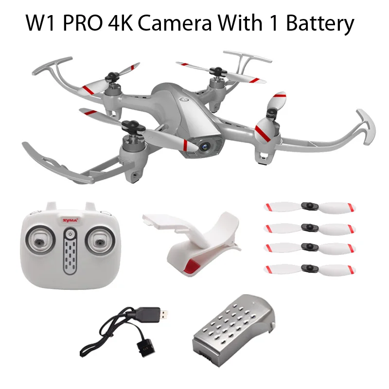 SYMA W1 PRO gps Складная рукоятка FPV с камерой 4K Радиоуправляемый Дрон Квадрокоптер RTF высокая скорость Wi-Fi оптическое позиционирование потока VS H117S - Цвет: W1 PRO 4K 1B BX