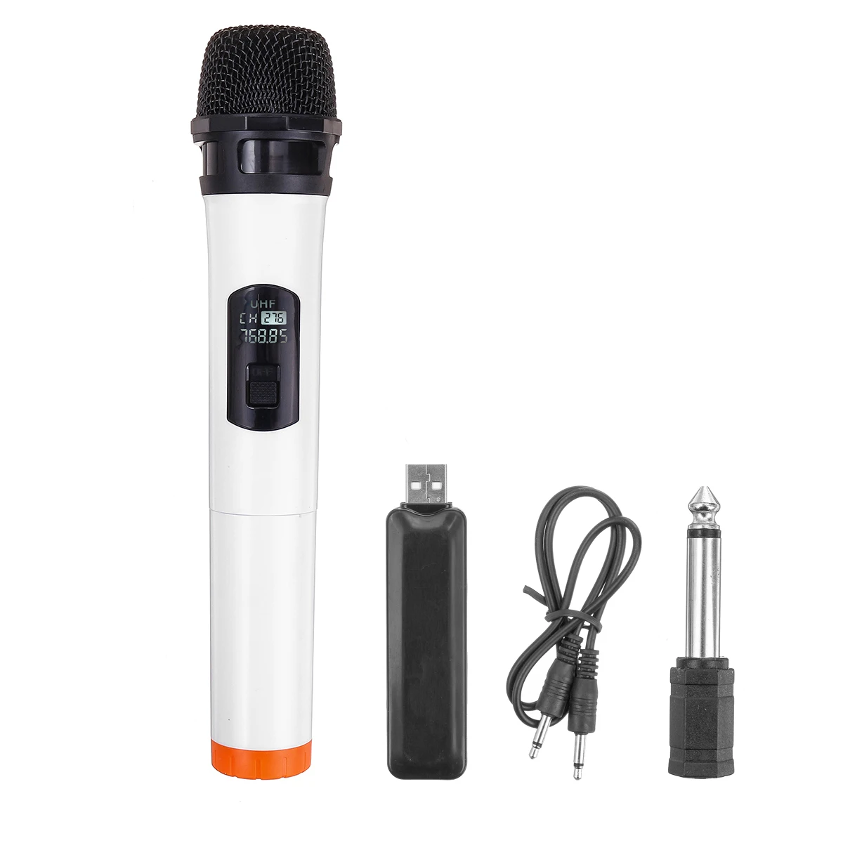 

NEW UHF&Single Channel Wireless Microphone Multifunction Karaoke Microphone Portable System with Two Transmitter with Screen